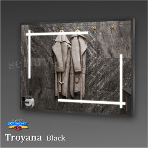 Дзеркало TROYANA BLACK в алюмінієвій рамі з підсвічуванням LED